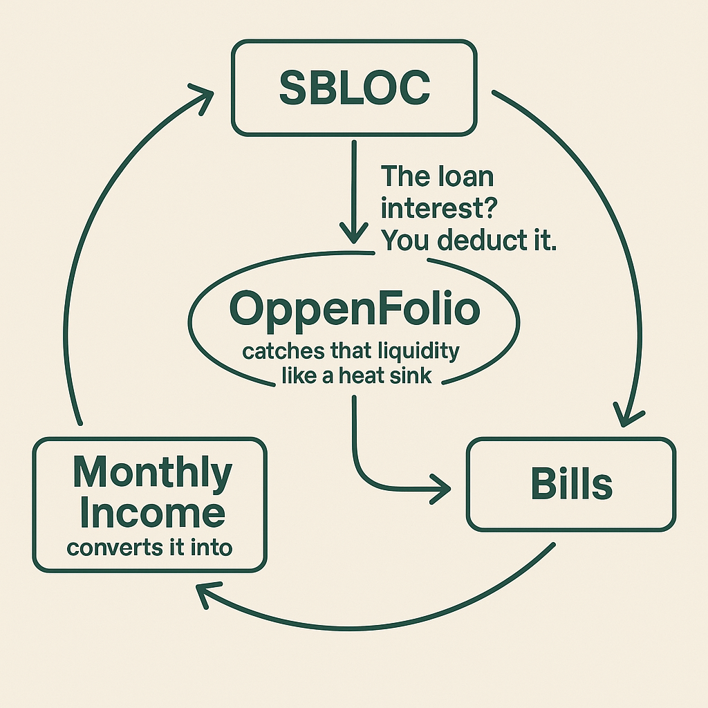 Oppenfolio is a heat sink for taxable income